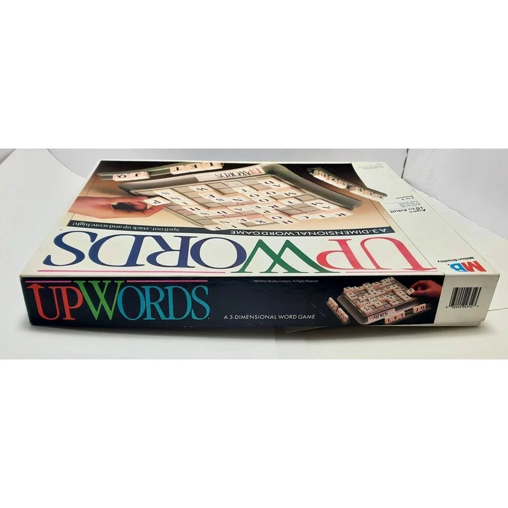 UPWORDS Vintage 1988 Word Strategy Board Game Classic Stackable Family Fun Retro